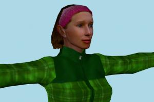 Injured Girl DR1, injured, girl, urban, female, woman, lady, people, human, character